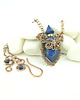 wisiory Naszyjnik perfumetka z lapis lazuli wire wrapping