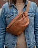 saszetka nerka Średnia Brązowa Torebka Nerka Crossbody damska skórzana vintage B-FB2G