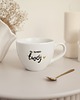kubki Biały Kubek Porcelanowy 500 ml - Napis Na Zawsze Twój ze Złotym Sercem dla Pa