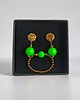 komplet biżuterii RAZEM TANIEJ! Swarovski neon pearls : neon green : kolczyki & pierścionek