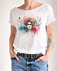 t-shirt damskie Frida akwarele Biały Oversize