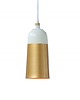 lampy wiszące Lampa wisząca Chica biała złota loft 31cm
