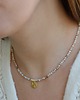 chokery Choker z agatów z okrągłą blaszką