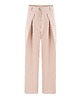 spodnie materiałowe damskie CS - Beżowe spodnie z szeroką nogawką BALTIC