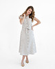 sukienki midi damskie Lniana Sukienka MARIGOLD gray stripes