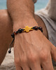 biżuteria męska Bransoletka różańcowa męska z bursztynu bałtyckiego, makrama