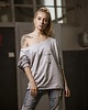 t-shirt damskie T-shirt z kieszonką szary