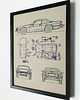 grafiki i ilustracje WYDRUK NA TEKTURZE 30X40 JAGUAR XJS pion