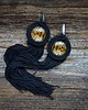 kolczyki soutache Kolczyki sutasz z motywem tygrysa
