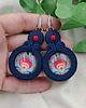 kolczyki soutache Kolczyki soutache łowickie folkowe polski folk wycinanka