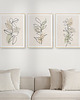 plakaty Zestaw 3 stylowych plakatów w stylu Boho, rośliny, liście, kwiaty, line art.