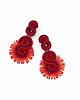 kolczyki soutache Czerwone kolczyki sutasz nowoczesne