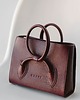 torebki do ręki BOW BAG - skórzana torebka - bordowa