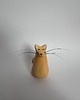 figurki i rzeźby Ceramiczny piesek na psie wąsy wibrysy