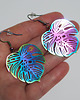 kolczyki - inne Kolekcja Starlight - kolczyki liść Monstera - stal