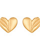kolczyki pozłacane Złote kolczyki zdobione serduszka