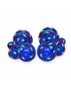 kolczyki soutache Niebieskie kolczyki sutasz