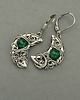 kolczyki wire wrapping Kolczyki księżyce zielony onyks wire wrapping