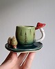 filiżanki Filiżanka espresso z grzybkiem/z grzybem /muchomor