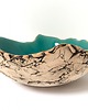 miski i misy Turkusowa skała dekoracyjna miska ceramiczna