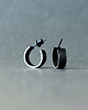 kolczyki wire wrapping Srebrne kolczyki wkrętki kółeczka oksydowane