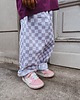 spodnie dla chłopców Baggy muślinowe checkered lilac