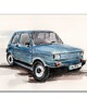 grafiki i ilustracje Akwarela ręcznie malowana  samochód Fiat 126p