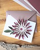 kartki scrapbooking Kartka z papierowym kwiatem pudrowy róż