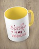 kubki Kolorowy kubek z hasłem COFFEE IS MY VALENTINE - mix kolorów