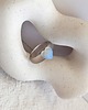 pierścionki - różne Pierścionek z kamienia naturalnego z sercem, agat + opalite, Chunky Jelly Ring