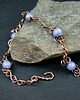 bransoletki wire wrapping Miedziana bransoletka z angelitem