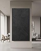 obrazy Płaskorzeźba ścienna  80x160m elegancka pastelowa czerń