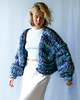 kardigany damskie 100% MERINO KOLOROWY KARDIGAN OVERSIZE