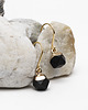 kolczyki pozłacane Delikatne kolczyki EIRA pozłacane z Black Stone