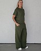 komplety damskie Chiara oversizowy komplet bezrękawnik i spodnie wide leg Khaki