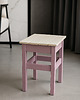 stołki Własnoręcznie malowany handmade taboret w pastelowych kolorach art deco