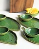 patery i talerze Zestaw ceramiczny do sushi  talerze liście i miseczki