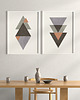 plakaty Zestaw 2 geometrycznych grafik na ścianę, skandynawski styl, nordic style.