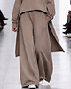 spodnie materiałowe damskie Spodnie cappuccino oversize YY600205