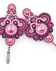 kolczyki soutache Eleganckie kolczyki w kolorze burgundowym