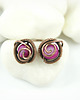 kolczyki wire wrapping Kolczyki sztyfty z masą perłową