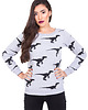 bluza bez kaptura damska Bluza w DINOZAURY - Szara