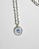wisiory Medalion, naszyjnik - Niebieski kwiat - mini