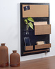 organizery Organizer ścienny- 45x63 cm, drewniany, czarny