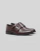 buty męskie Burgundowe buty monki skórzane p001