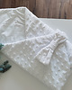 szatki, ubranie na chrzest Rożek niemowlęcy 75x75 cm biały - idealny na Chrzest