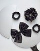 spinki i klamry do włosów All in black - zestaw jedwabny  - czarny