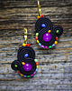 kolczyki soutache Kolorowe Lentinki- kolczyki soutache