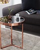 stoliki kawowe Stolik kawowy Loop miedziany metal szkło 50cm