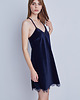 sukienki midi damskie Sukienka SLIP DRESS aksamit i koronka